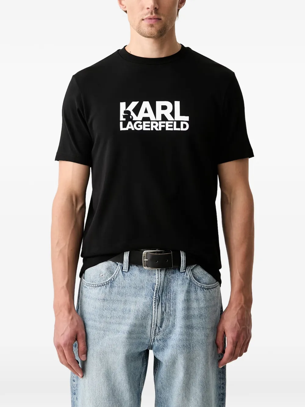 Karl Lagerfeld logo-print T-shirt - Nero