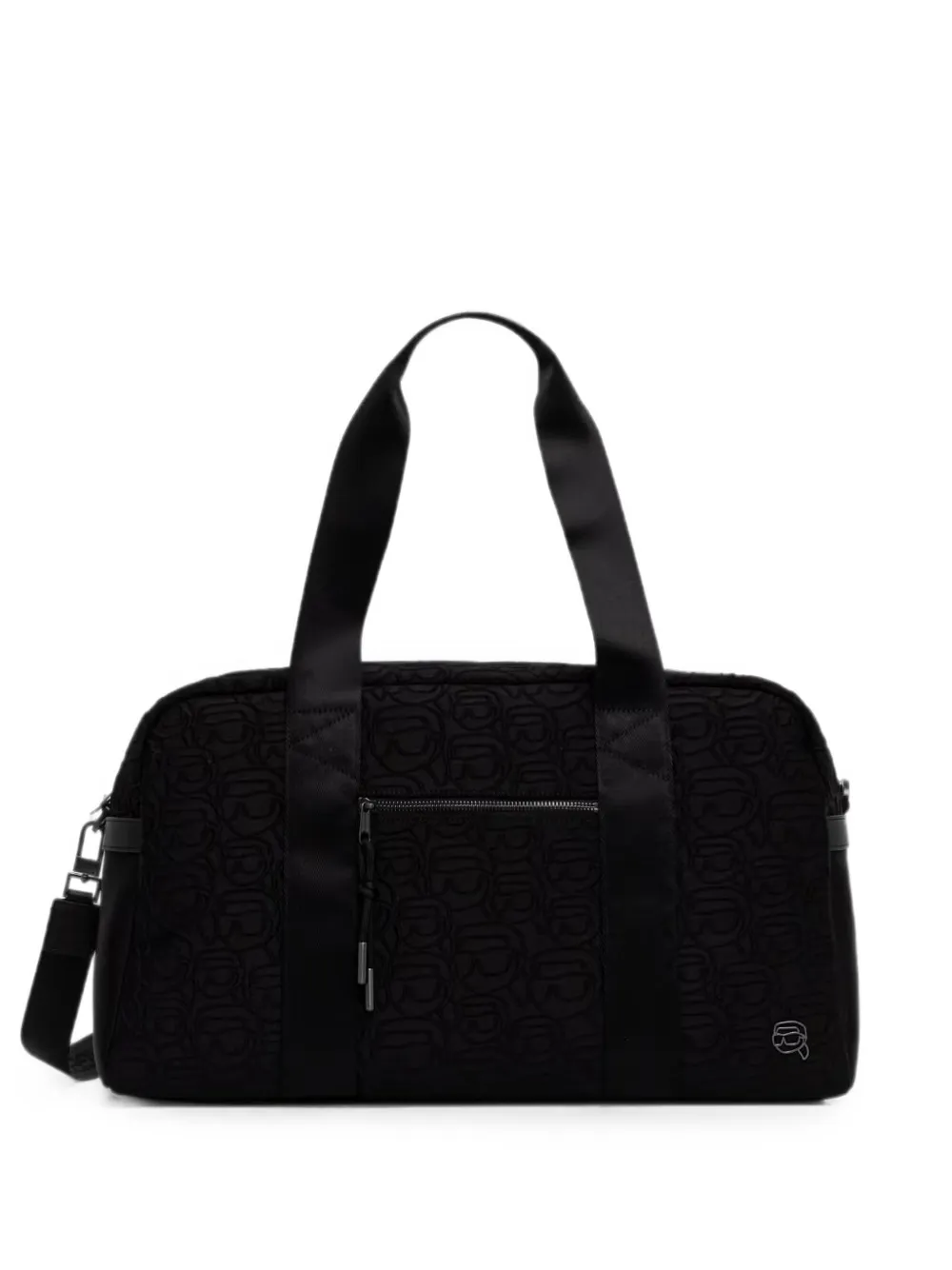 Karl Lagerfeld monogram-embossed holdall bag - Nero