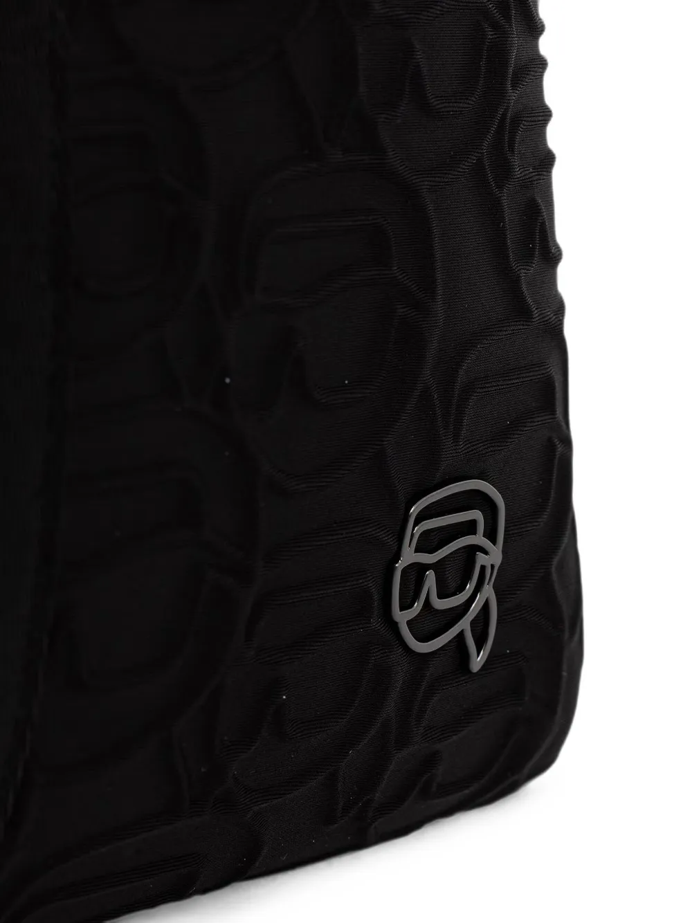 Karl Lagerfeld Reistas met monogram-reliëf Zwart