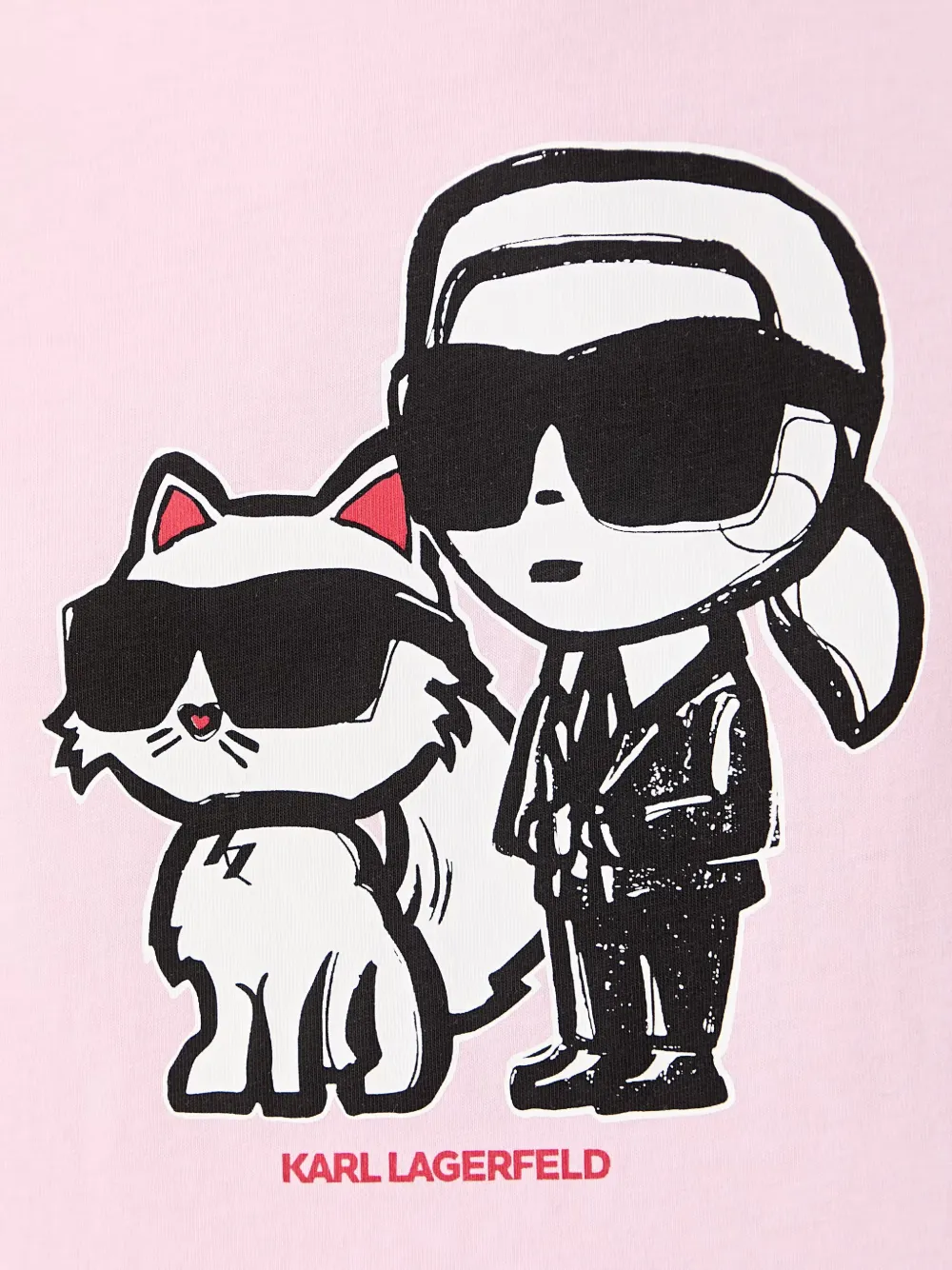 Karl Lagerfeld Ikonik T-shirt met grafische print Roze