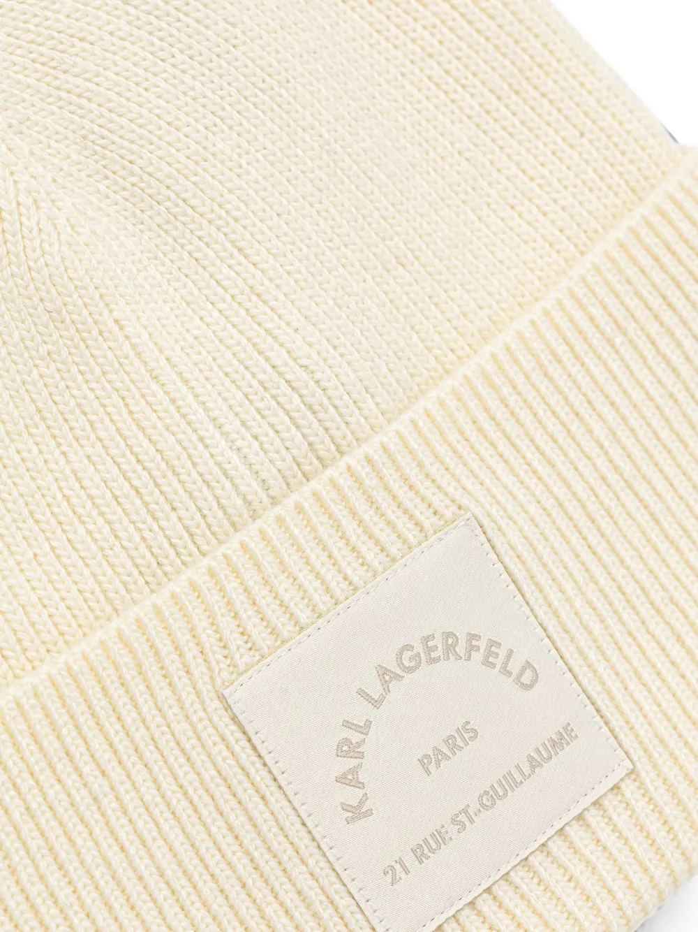 Karl Lagerfeld Muts met logopatch Beige