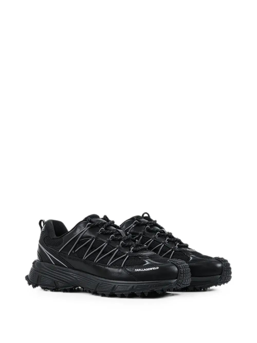 Karl Lagerfeld Orion Trail panelled lace-up sneakers Zwart