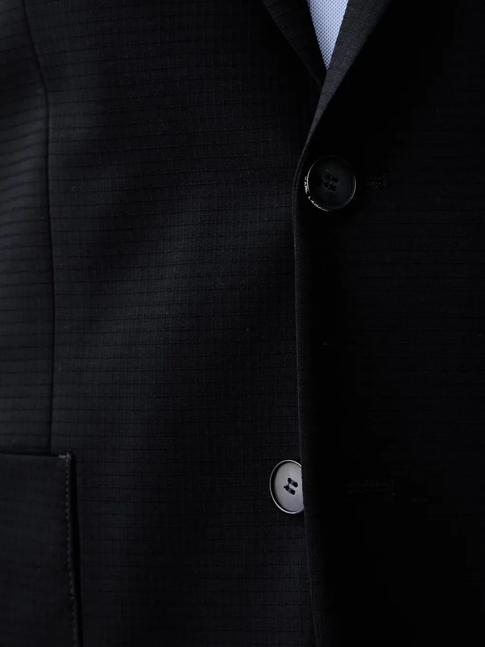 Karl Lagerfeld Blazer met enkele rij knopen Blauw