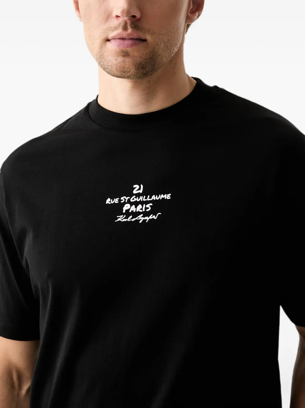 Karl Lagerfeld Rue St-Guillaume T-shirt Zwart
