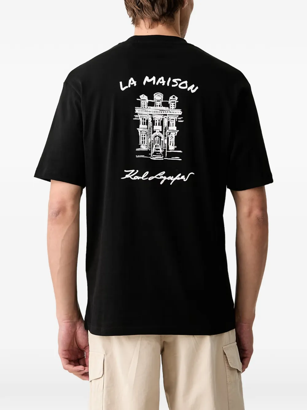 Karl Lagerfeld Rue St-Guillaume T-shirt Zwart