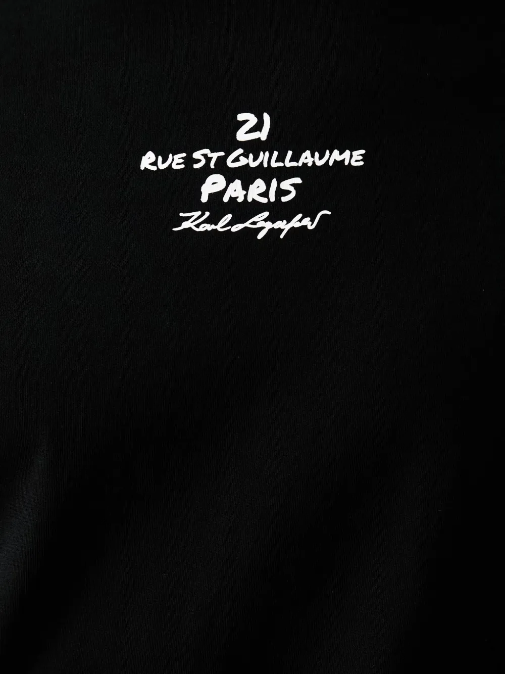 Karl Lagerfeld Rue St-Guillaume T-shirt Zwart