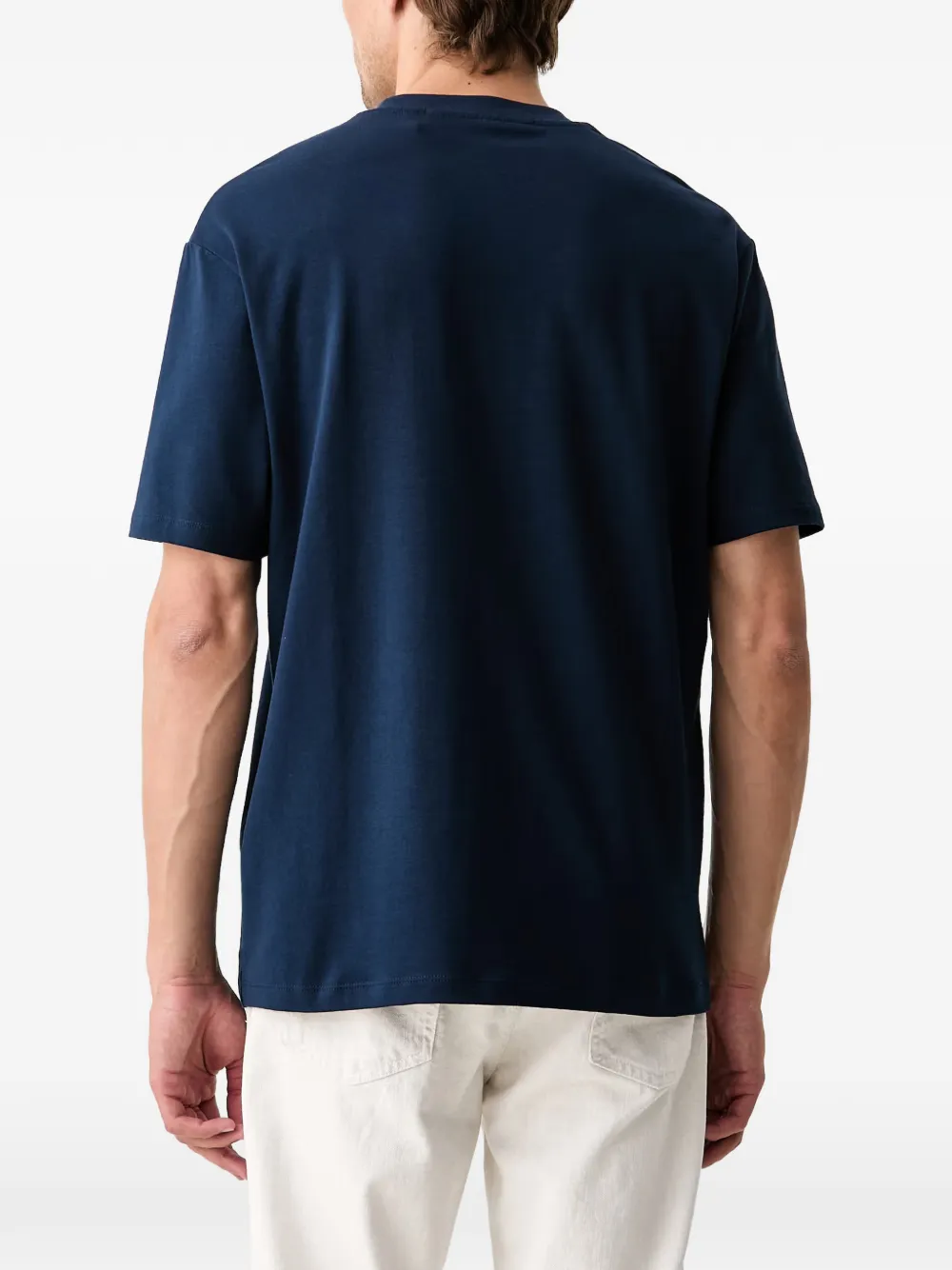 Karl Lagerfeld T-shirt met logo-reliëf Blauw