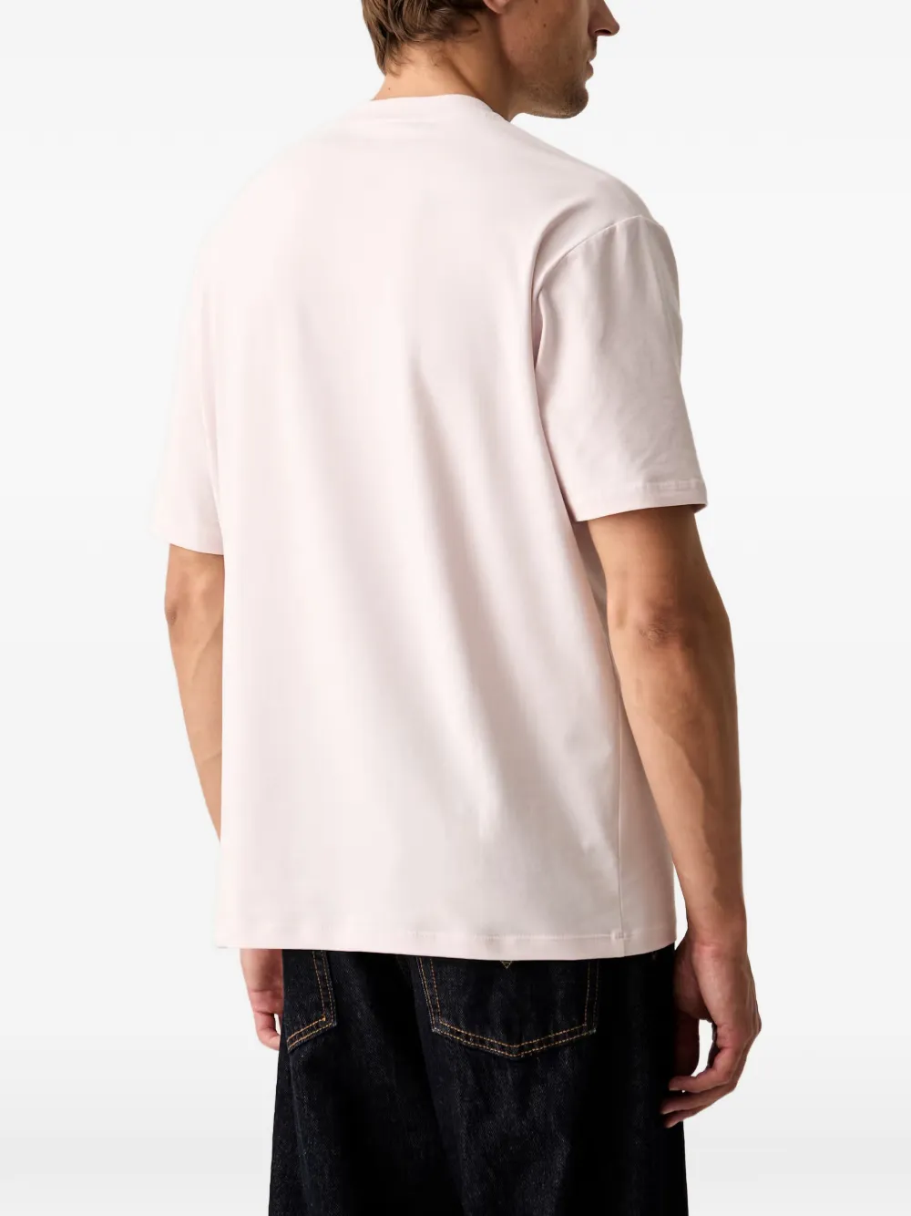 Karl Lagerfeld T-shirt met logo-reliëf Roze