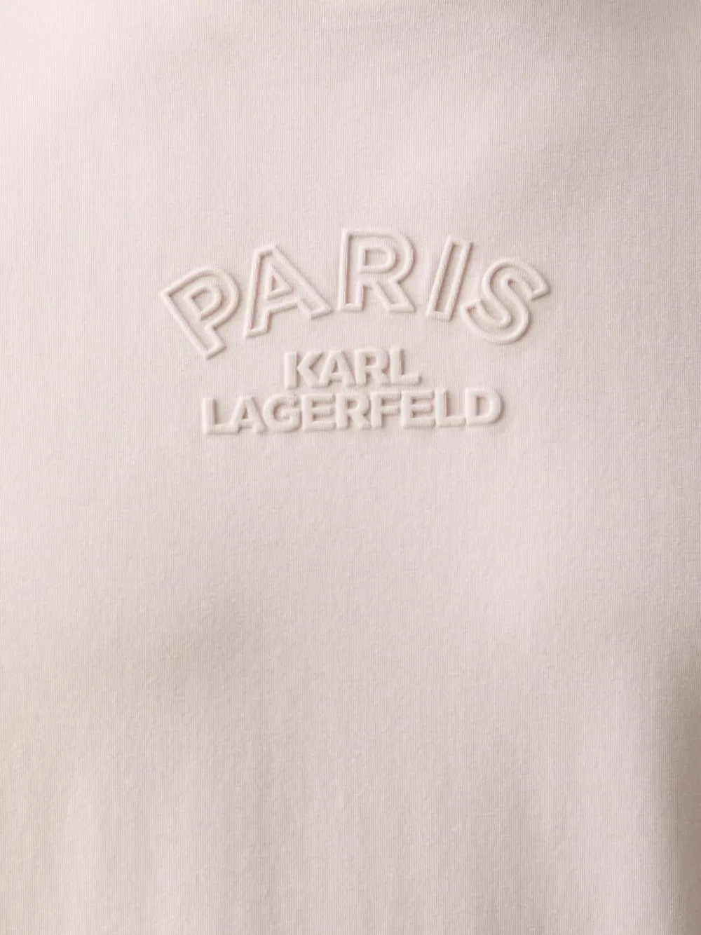 Karl Lagerfeld T-shirt met logo-reliëf Roze
