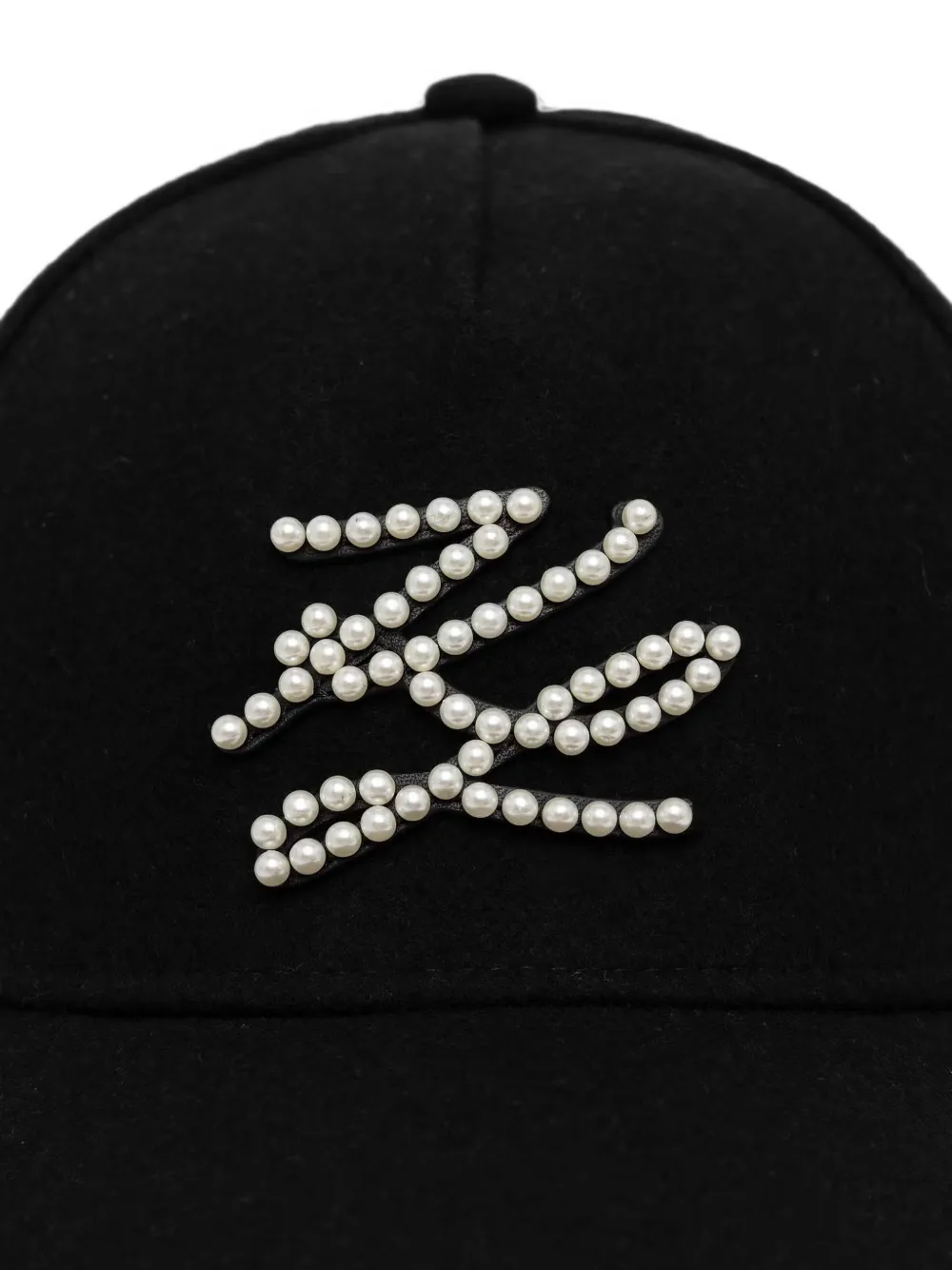 Karl Lagerfeld Pet verfraaid met parels en geborduurd logo Zwart