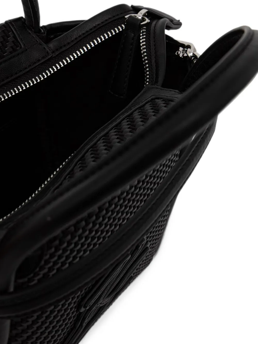 Karl Lagerfeld Geweven shopper met logo-patch Zwart