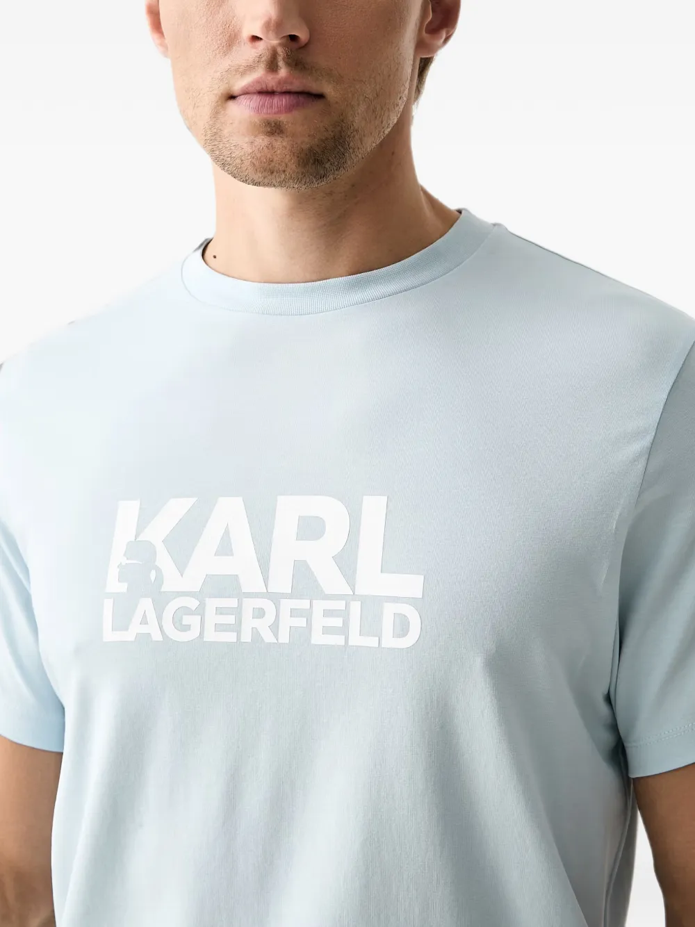 Karl Lagerfeld T-shirt met logoprint Blauw