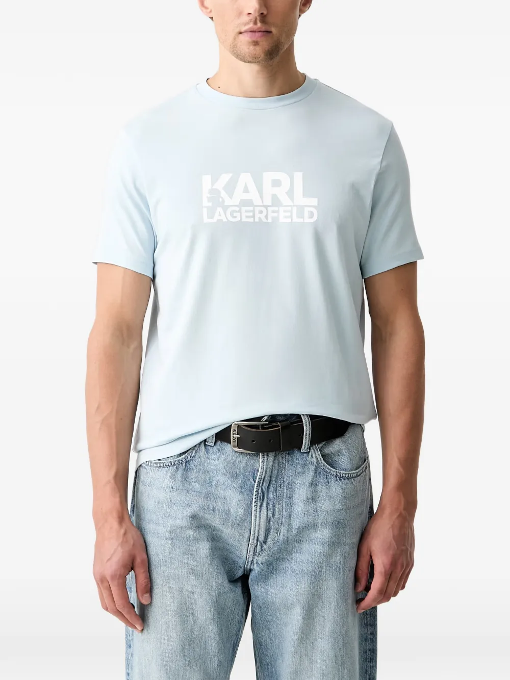 Karl Lagerfeld logo-print T-shirt - Blu