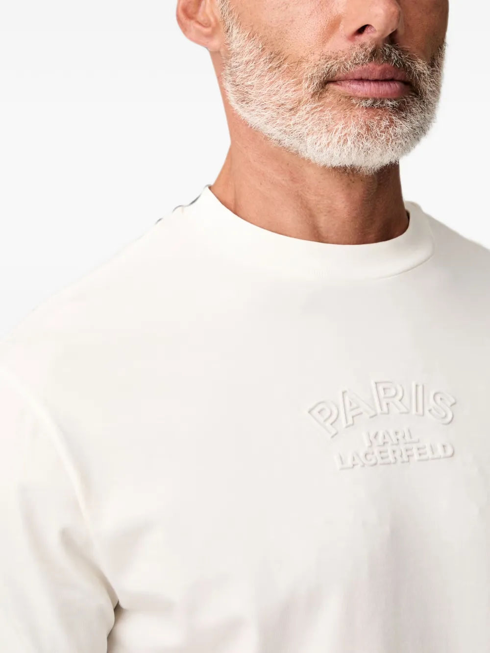 Karl Lagerfeld T-shirt met ronde hals Beige