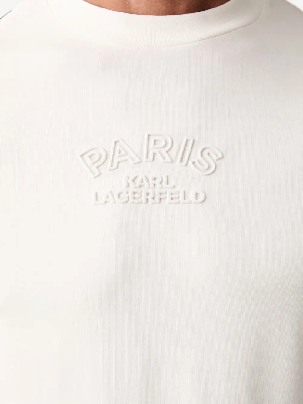 Karl Lagerfeld T-shirt met ronde hals Beige