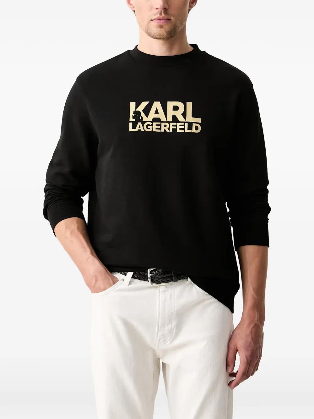 Karl Lagerfeld logo-print sweater - Schwarz