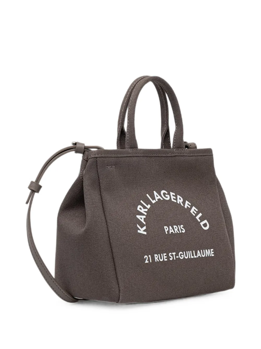 Karl Lagerfeld Katoenen shopper met logoprint Bruin