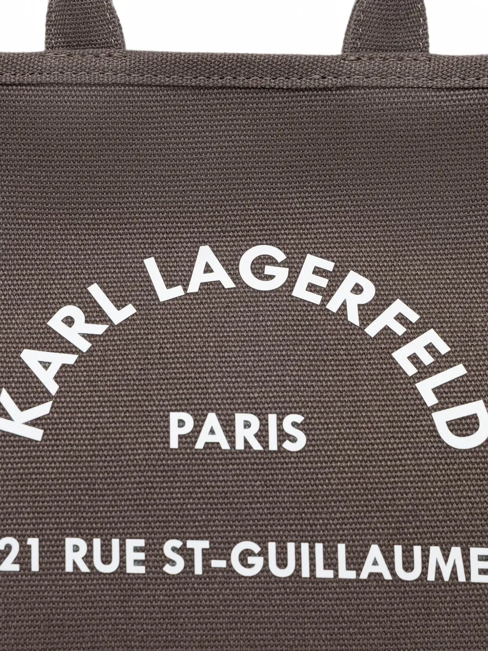 Karl Lagerfeld Katoenen shopper met logoprint Bruin