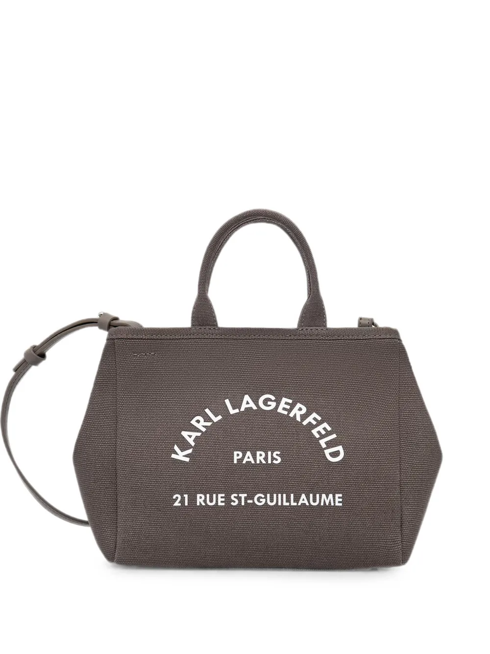 Karl Lagerfeld logo-print cotton tote bag - Marrone