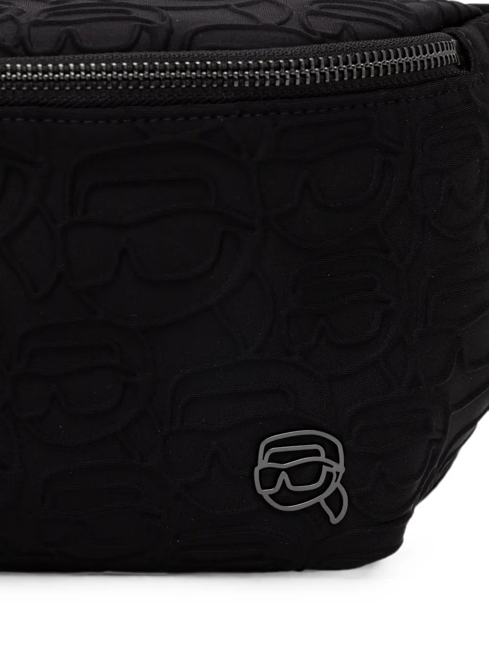 Karl Lagerfeld logo-embossed belt bag Zwart