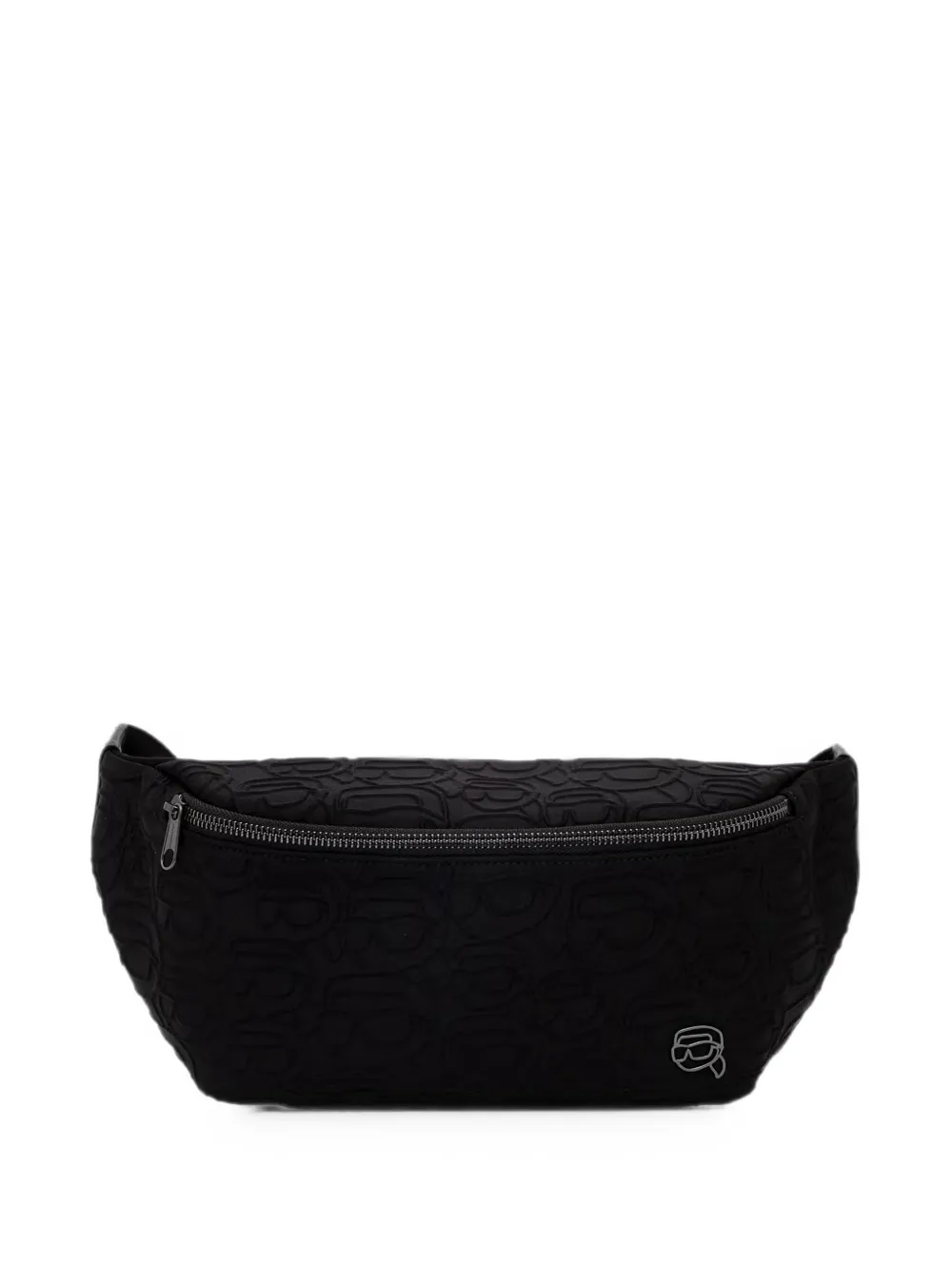 Karl Lagerfeld logo-embossed belt bag - Nero
