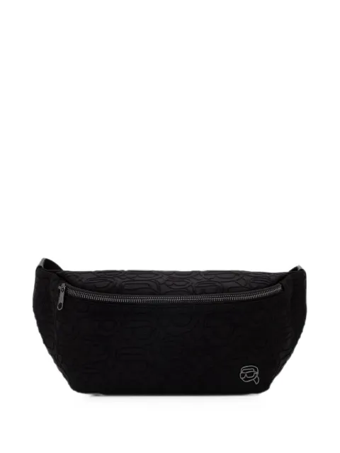 Karl Lagerfeld riñonera con logo en relieve