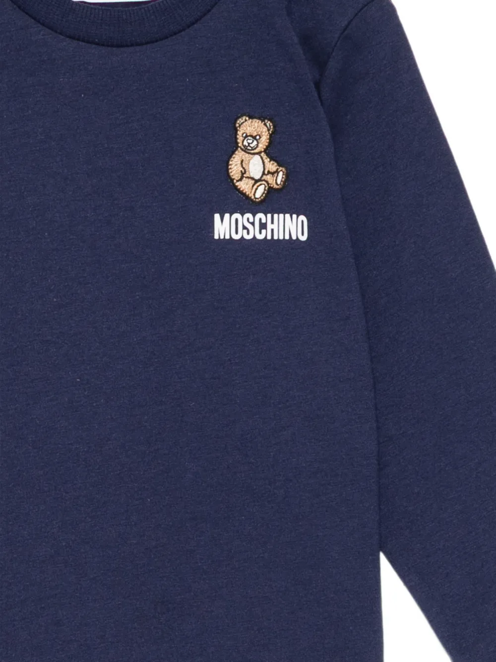 Moschino Kids T-shirt met teddybeerprint Blauw
