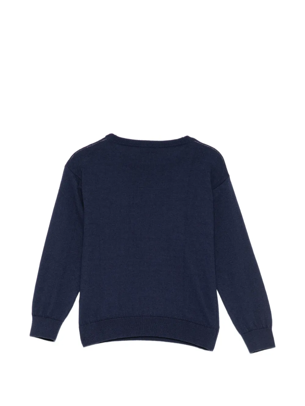 Moschino Kids Teddy Bear intarsia gebreide trui Blauw