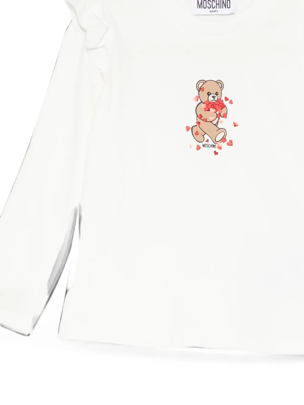 Moschino Kids Teddy Bear-print T-shirt Wit