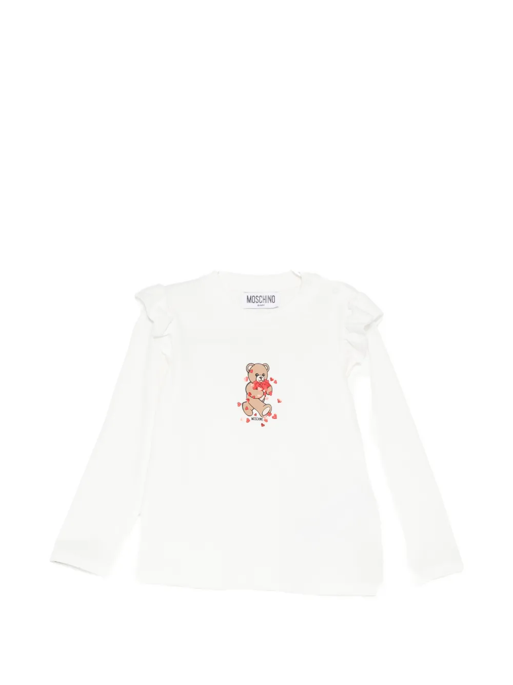 Moschino Kids Teddy Bear-print T-shirt - Bianco
