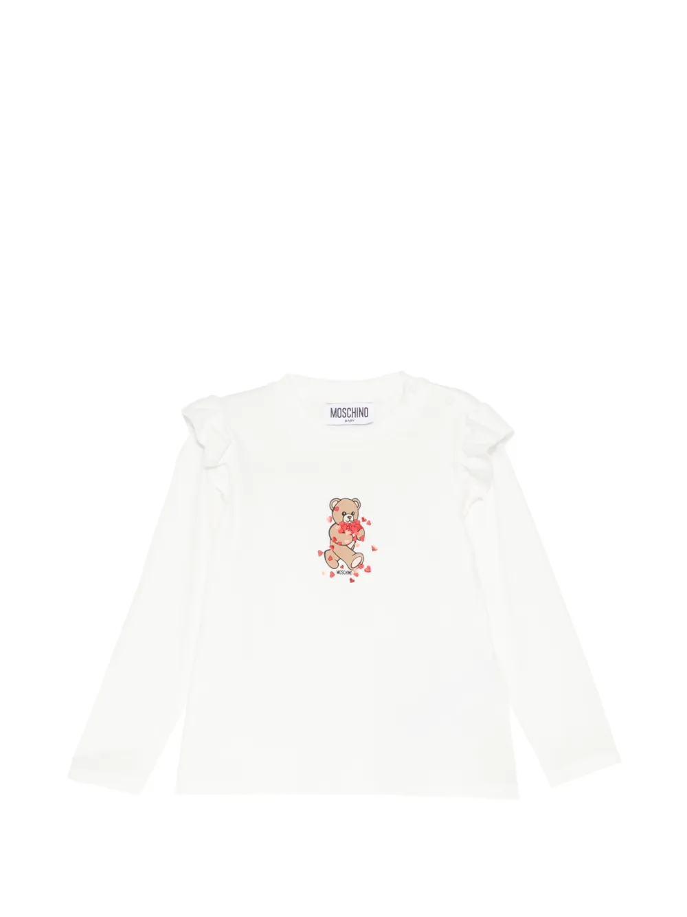 Moschino Kids Teddy Bear-print T-shirt Wit