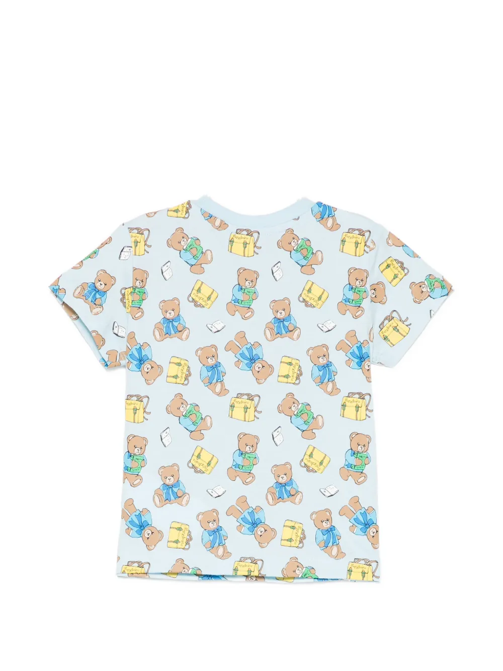 Moschino Kids T-shirt met teddybeerprint Blauw