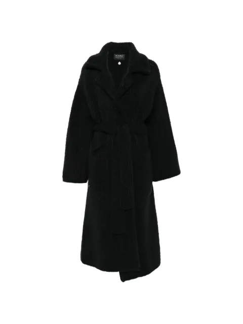 Alanui ribbed-knit belted coat