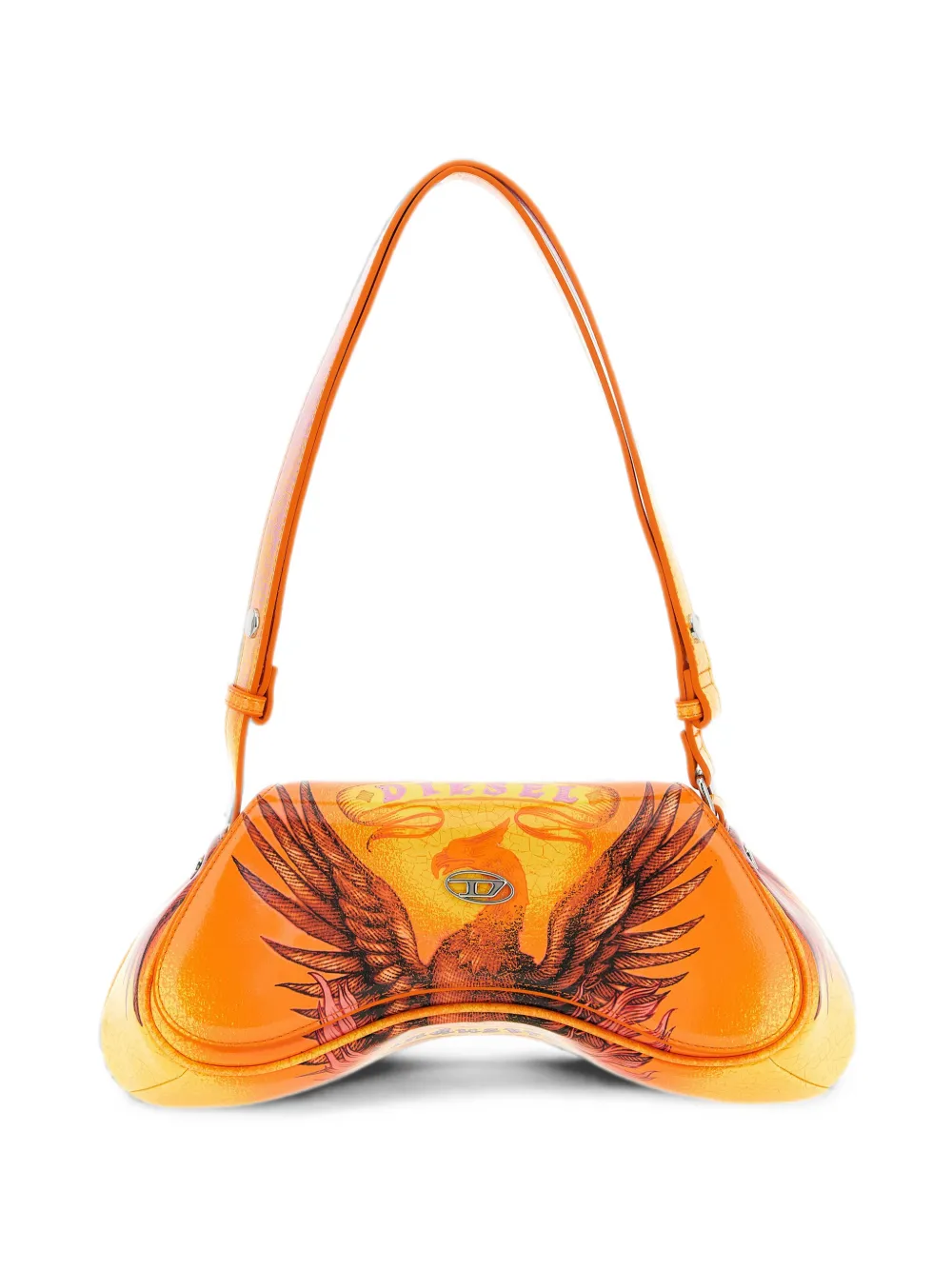 Diesel Play graphic-print crossbody bag - Orange