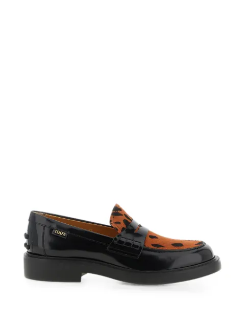 Tod's animal-print Gommini loafers