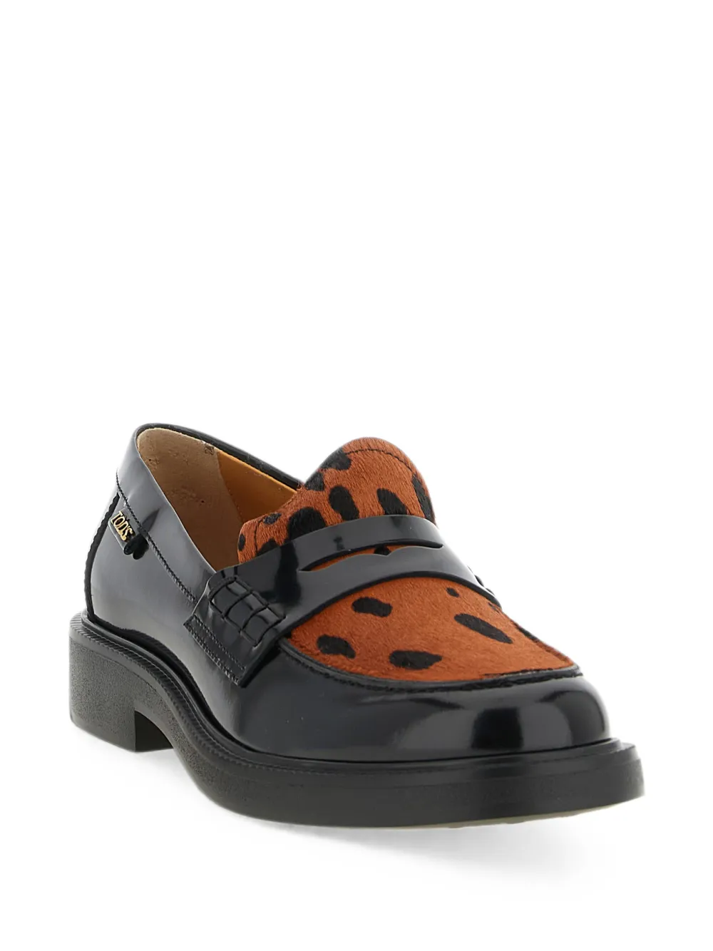 Tod's animal-print Gommini loafers Zwart
