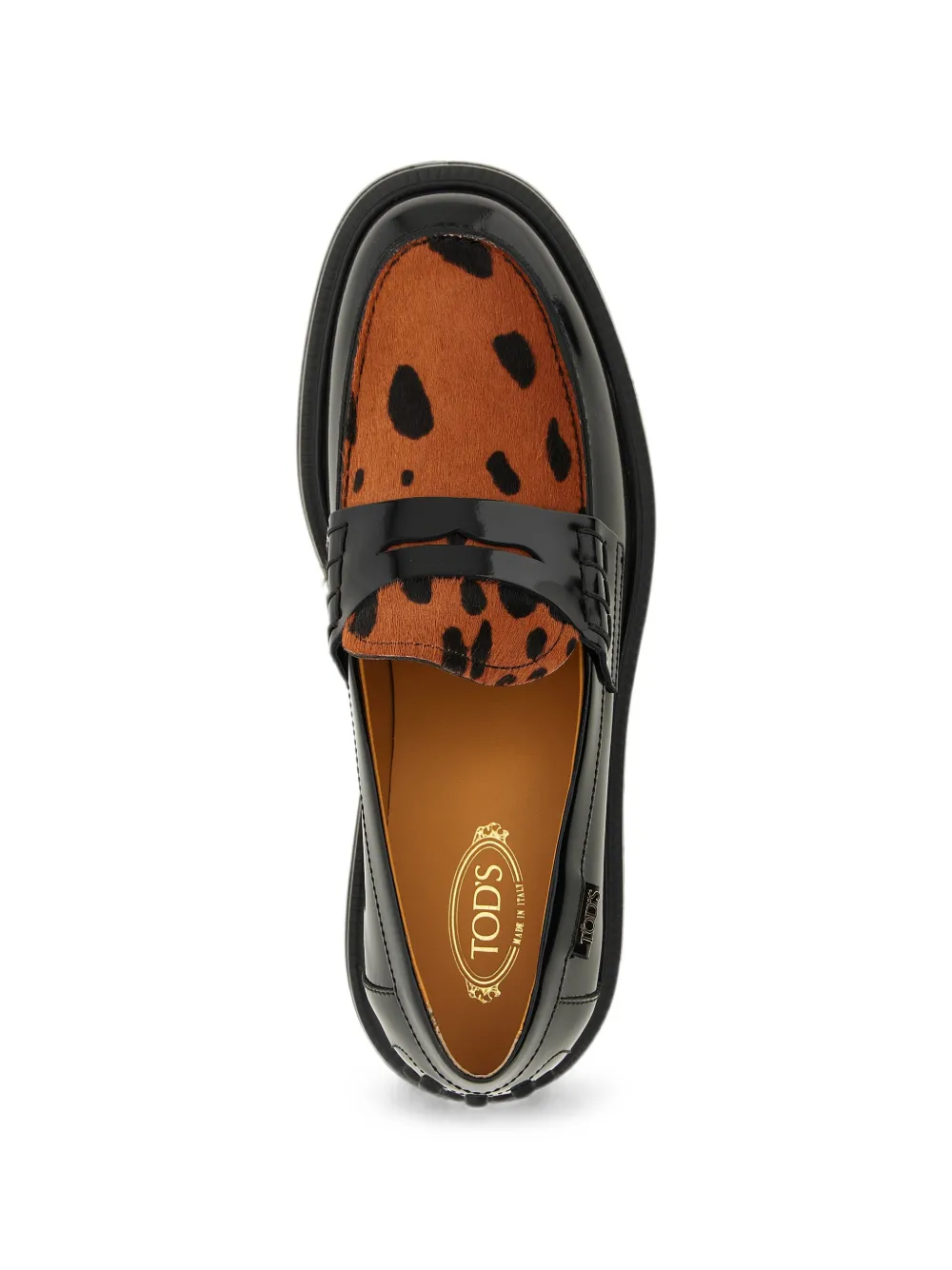 Tod's animal-print Gommini loafers Zwart