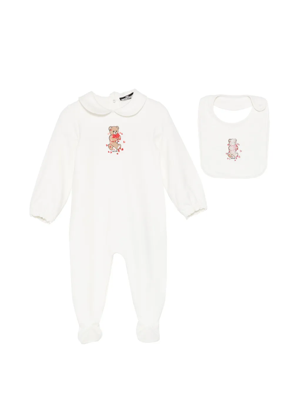 Moschino Kids Teddy Bear-print babygrow sets (set of two) - Weiß