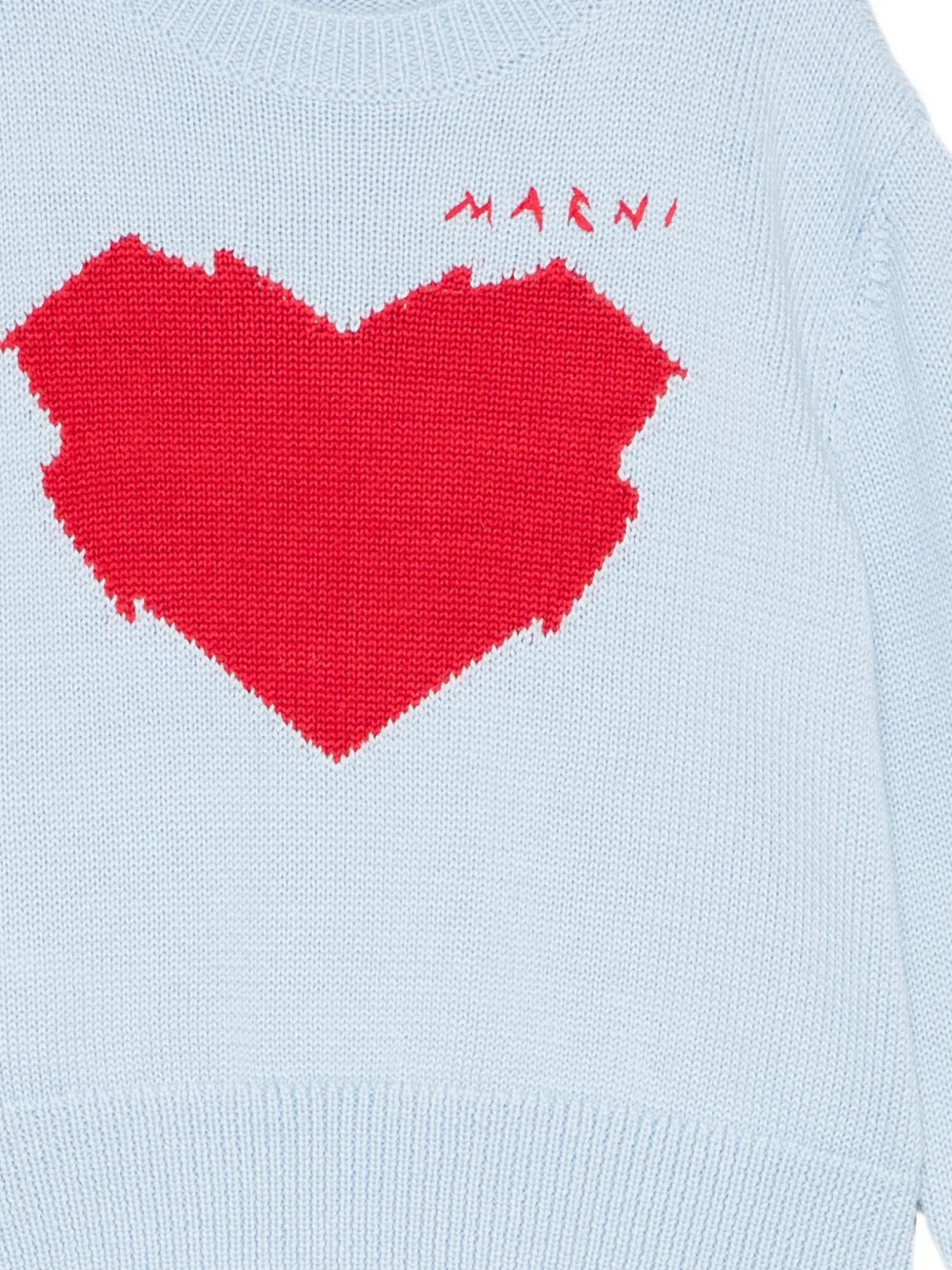 Marni Kids Trui met hart-intarsia Blauw