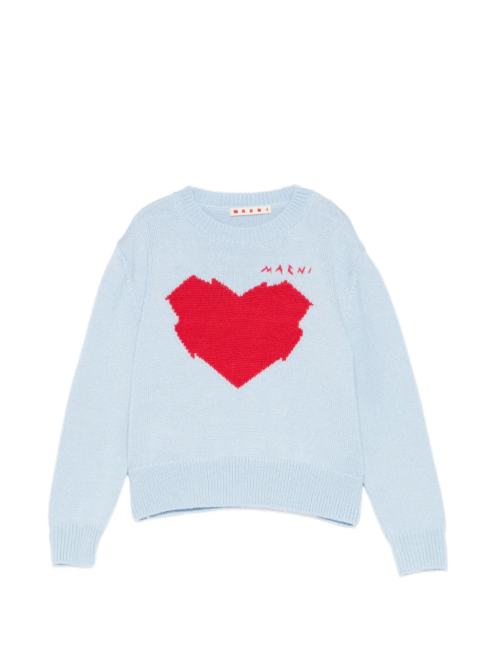 Marni Kids heart-intarsia sweater - Blu