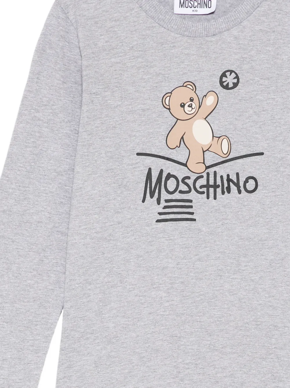Moschino Kids T-shirt met teddybeerprint Grijs