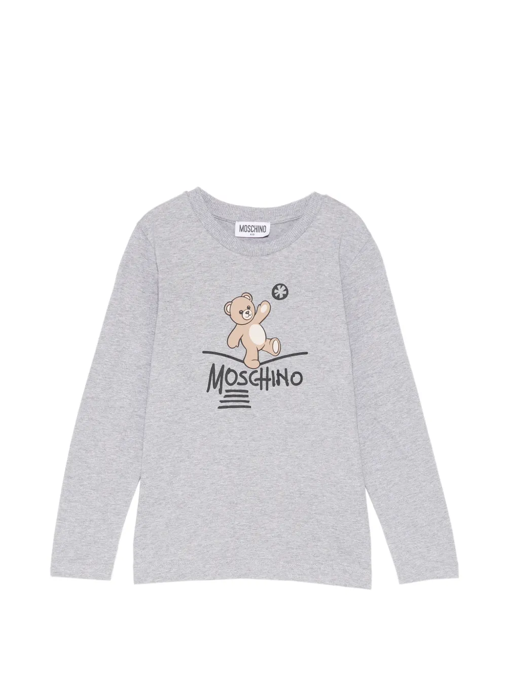 Moschino Kids Teddy Bear-print T-shirt - Grigio