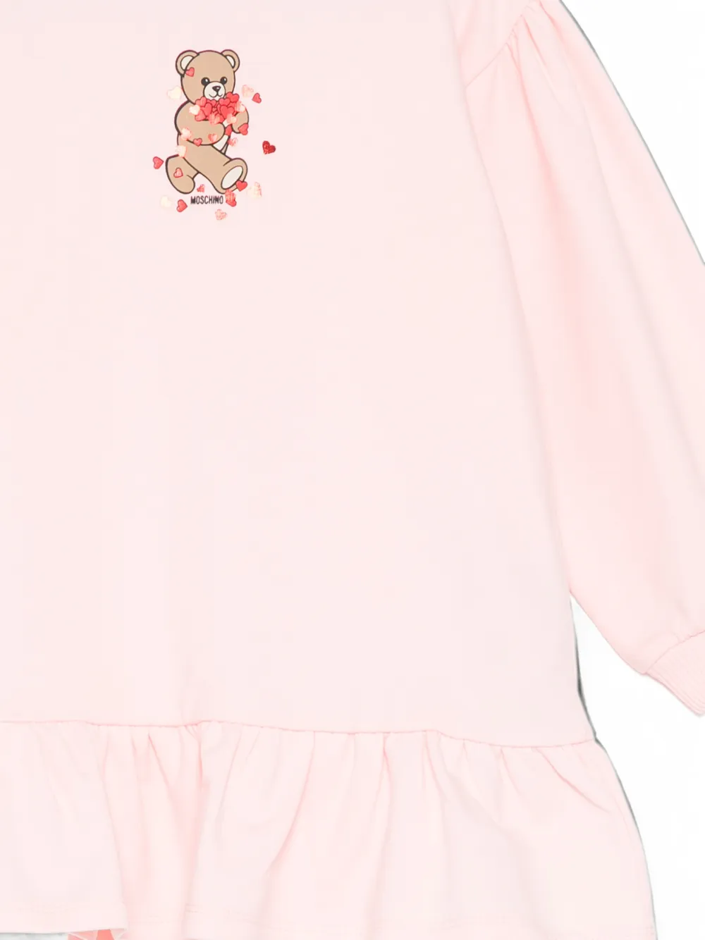 Moschino Kids Teddy Bear-print dress Roze