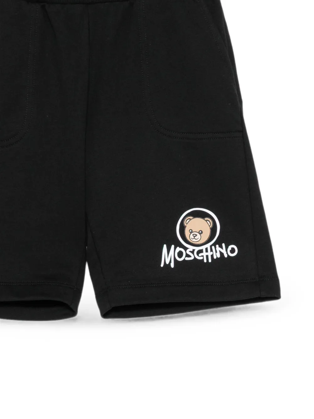 Moschino Kids Teddy Bear-print shorts Zwart