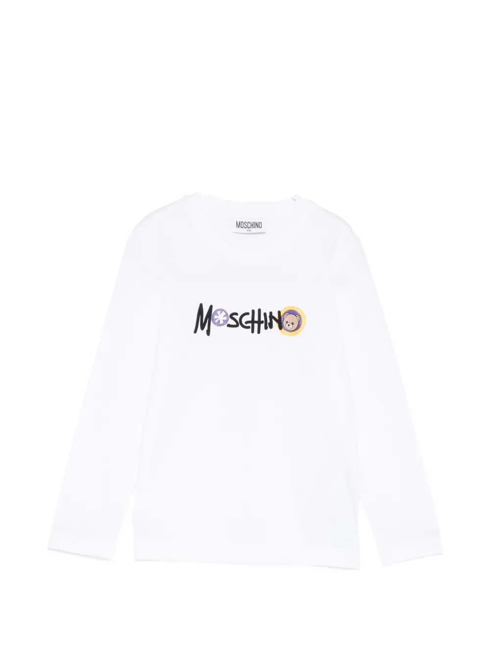Moschino Kids logo-print T-shirt - Bianco