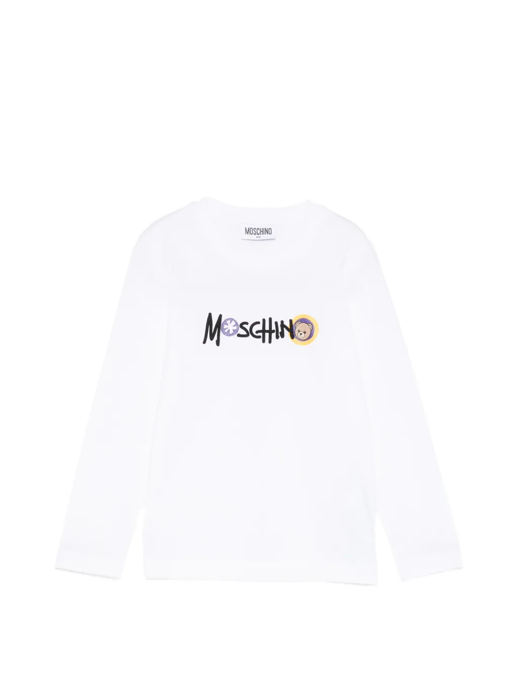 Moschino Kids logo-print T-shirt - Bianco