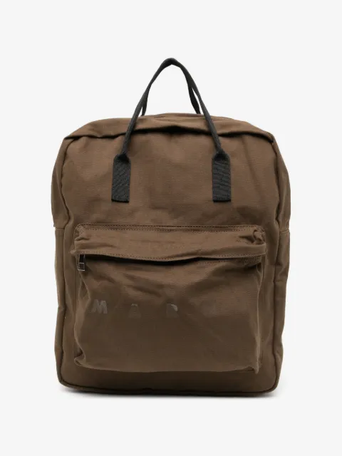 Marni Kids logo-print zip-pocket backpack
