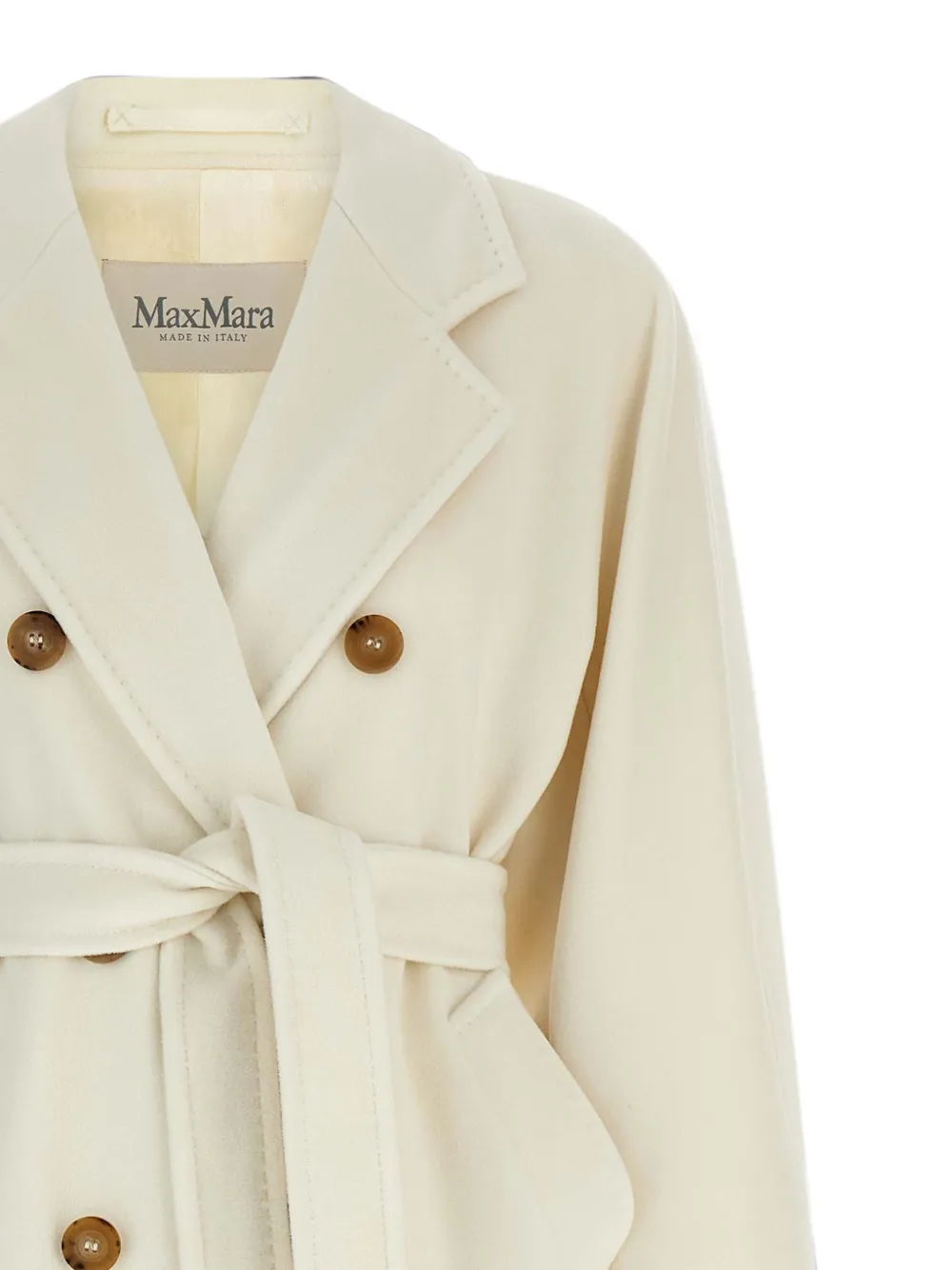 Max Mara Madame 101801 Icon jas met dubbele rij knopen Beige