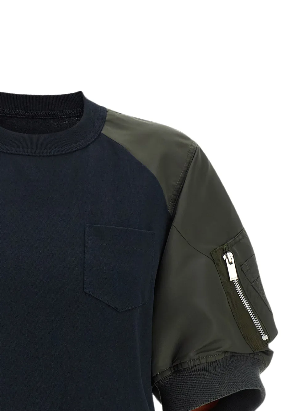 sacai T-shirt met raglan mouwen Blauw