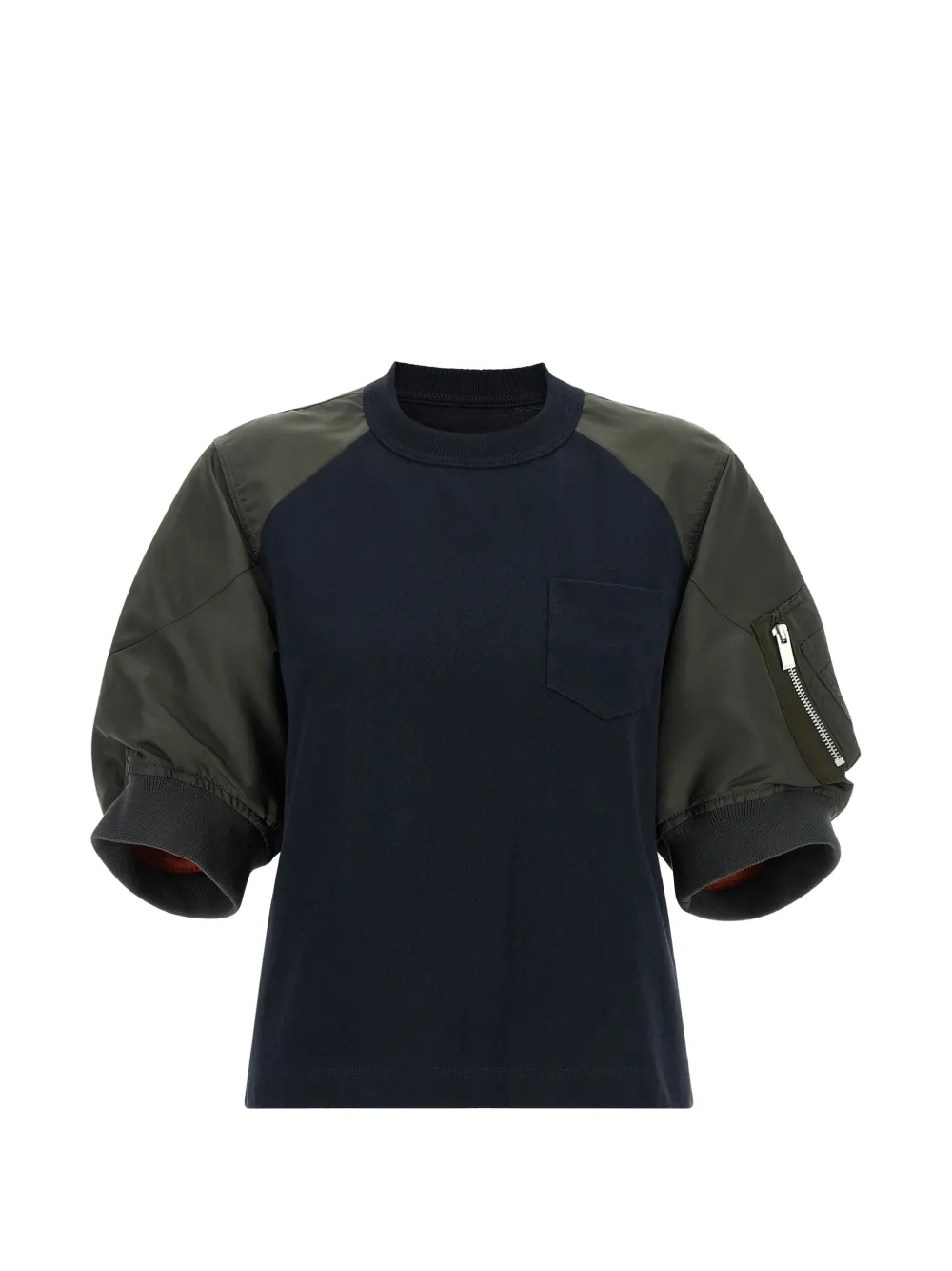 sacai raglan-sleeve T-shirt - Blau